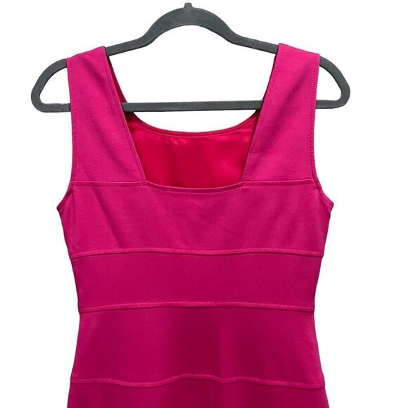 Trina Turk Tropical Nikola Stretch Fit & Flare Dress in Barbie Pink Size 4 - Picture 9 of 15